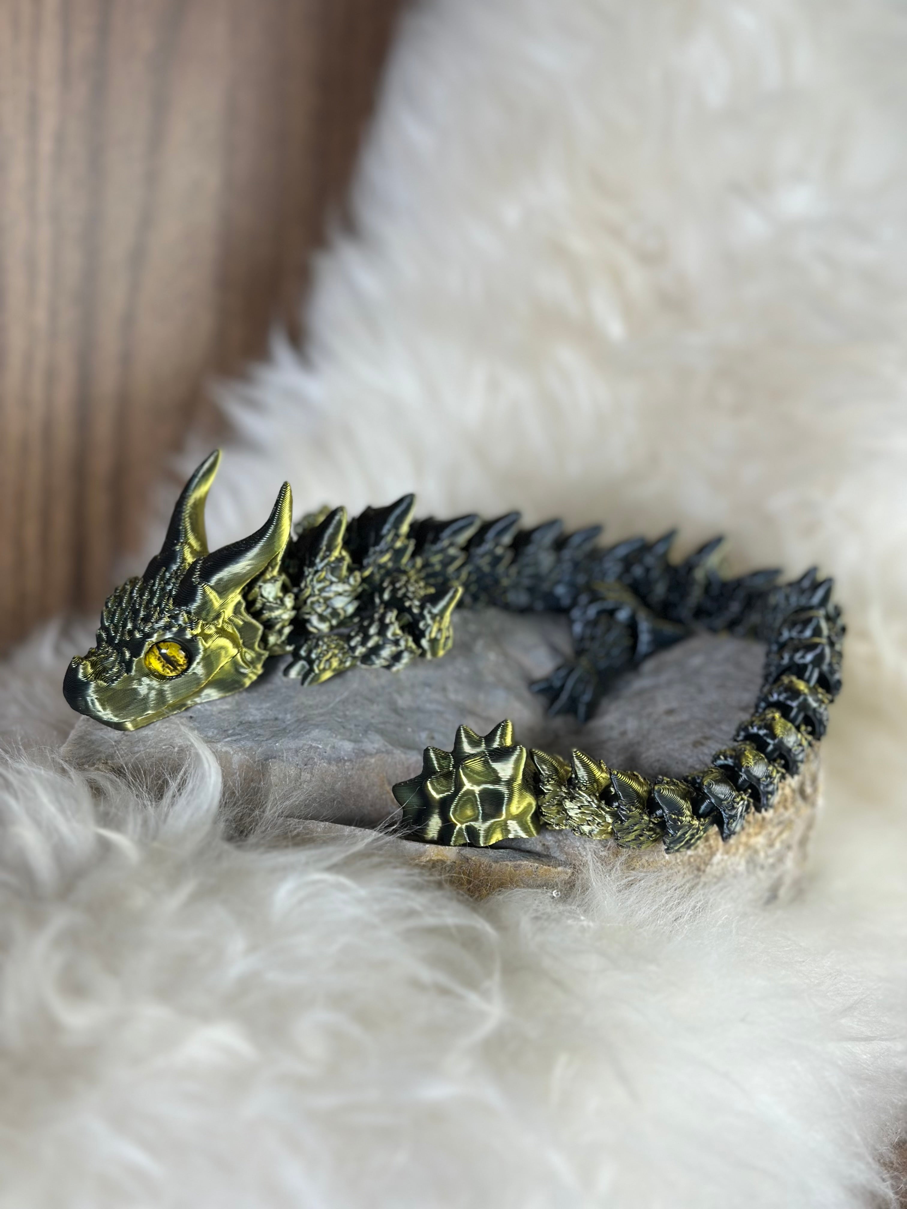 Skolor — Dragon des Profondeurs Dorées - dragon articulé 3D